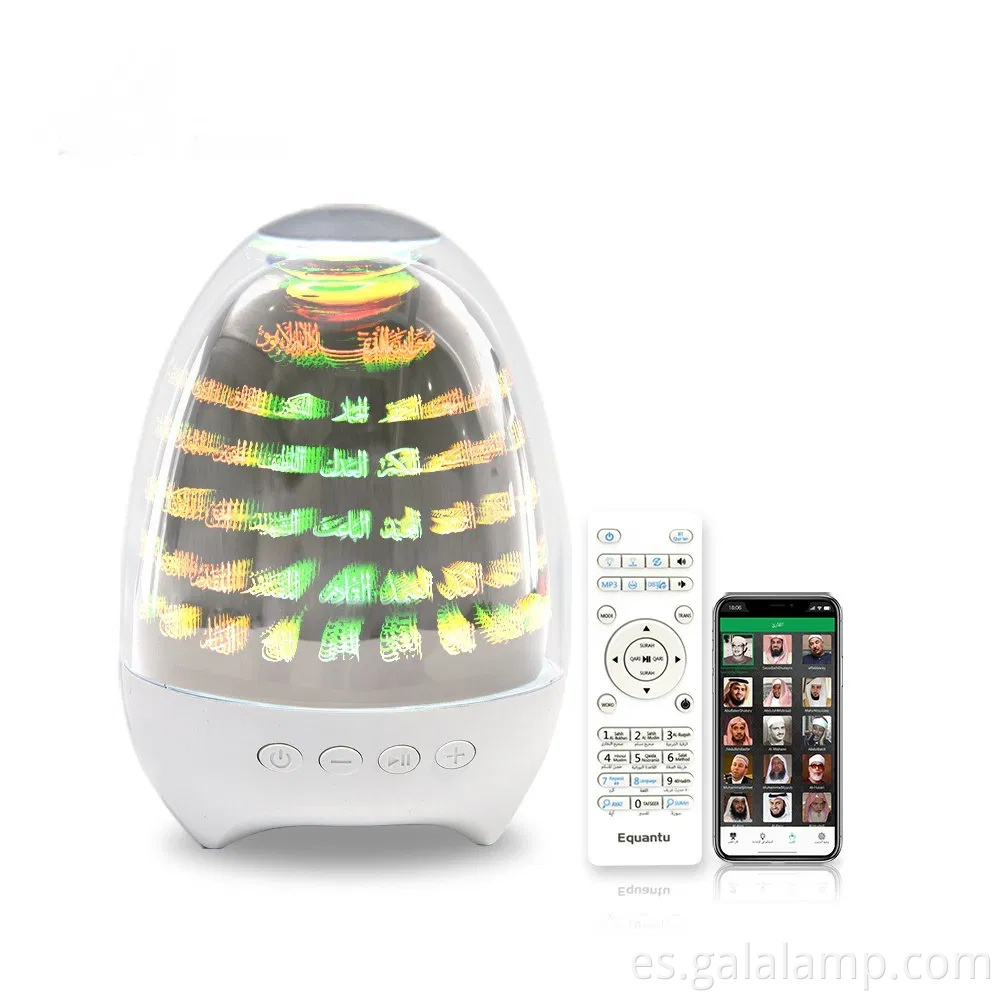 Altavoz Bluetooth amigable para los musulmanes con Corán y calmante Night Light